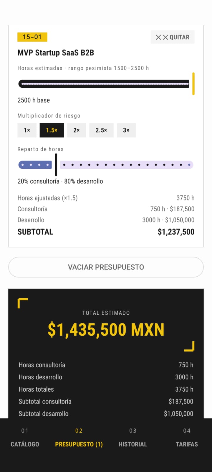 Calculadora de Costos